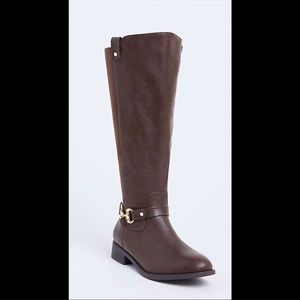 NEW TORRID FAUX LEATHER KNEE-HIGH RIDING BOOTS